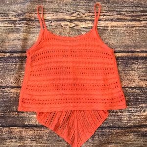 Knitted Salmon colored tank top. Size Medium
